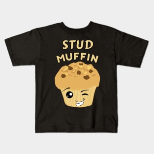 Kawaii Stud Muffin Pun Kids T-Shirt